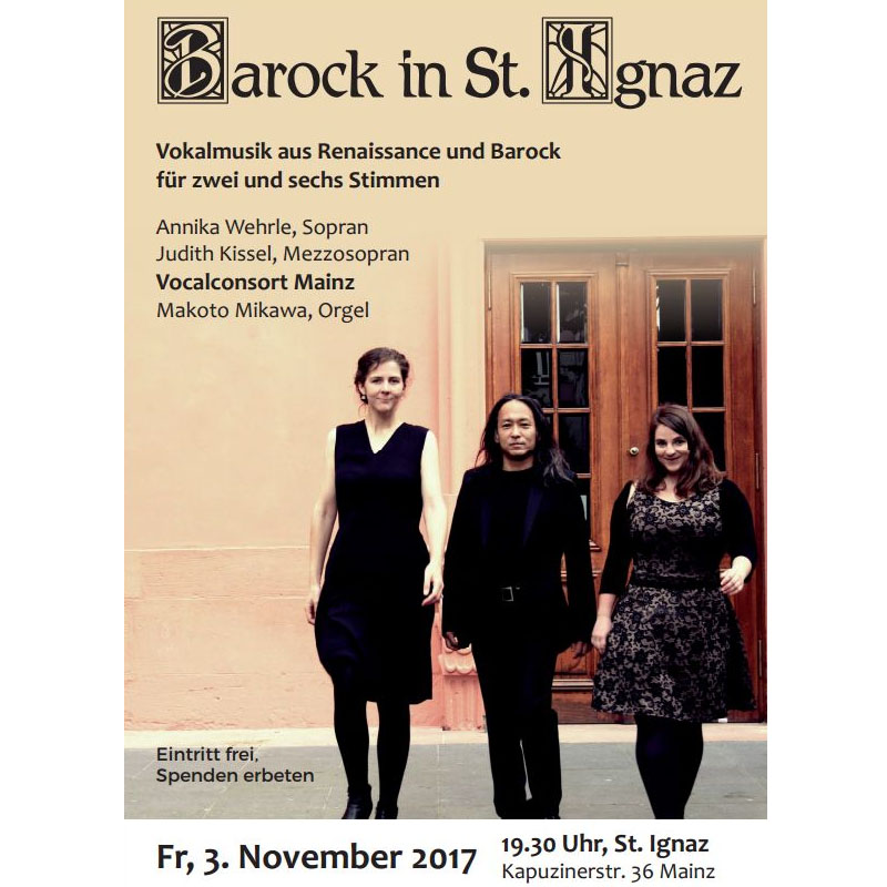 Konzertplakat des Vocalconsort Mainz